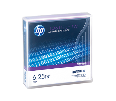 HPE Комплект ленточных носителей LTO-6 Ultrium 2.5/6.25 TB BaFe RW Non Custom Labeled Data Cartridges 20 Pack (C7976BN)